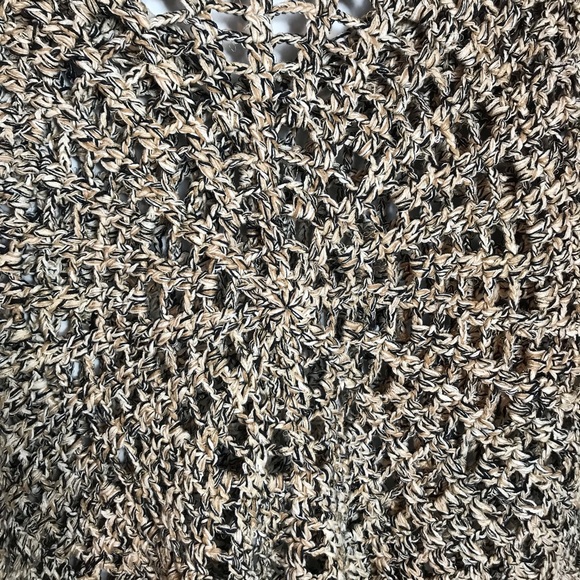 Ruby rd open front sweater w ruffle & gold thread - Picture 3 of 8